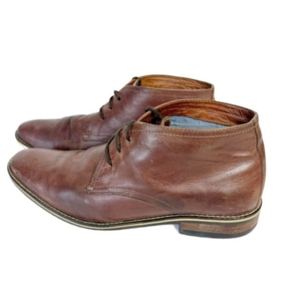 Alfani Jason Brown Leather Chukka Boots Sz 10 Business Everyday Corporate main image 5